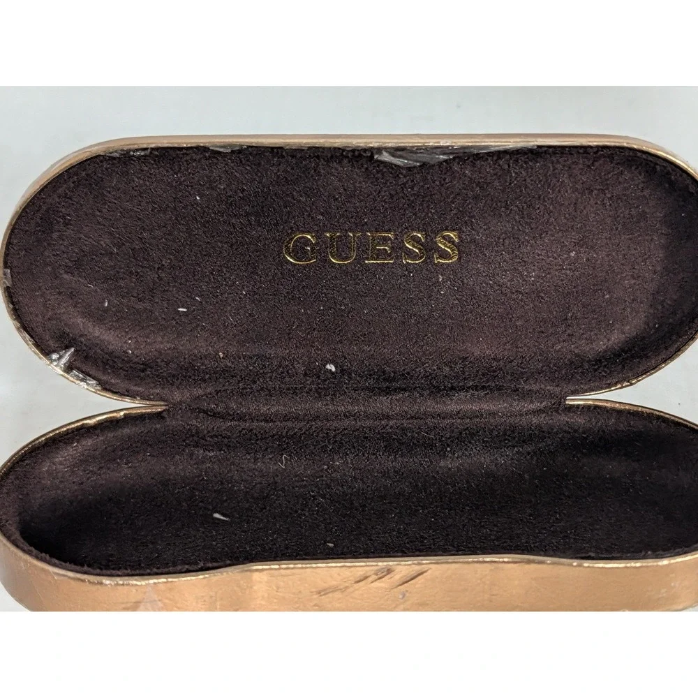 GUESS GU 1654 Women's Rimless Eyeglasses Brown Burgundy Frame Clear Lenses Case